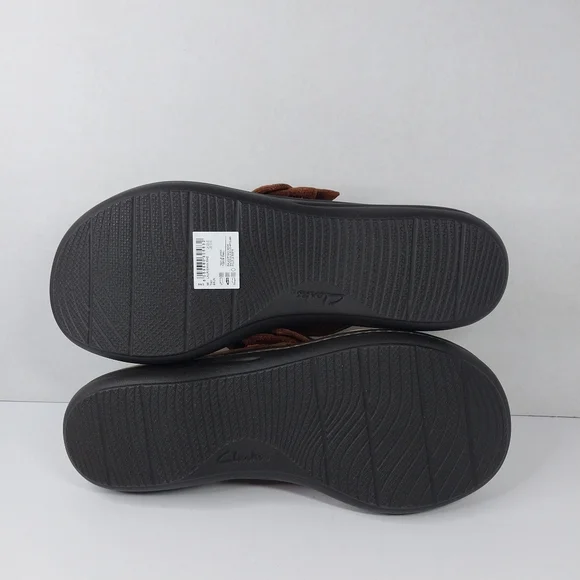 Clarks Collection Laurieann Rae Women SZ 12 Wide Brown Ultimate Comfort Sandals - Picture 13 of 16